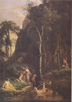 Jean Baptiste Camille  Corot Diane surprise an bain par Aceon (mk11)